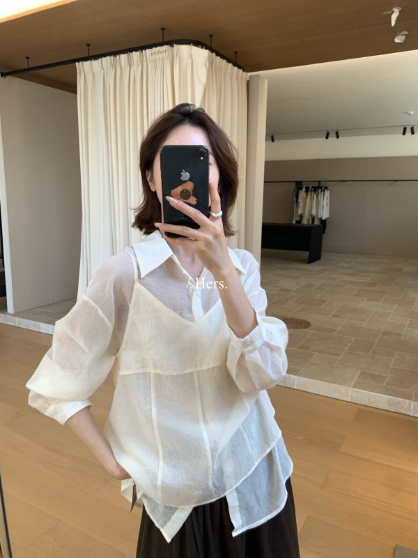 66719#"셔츠+슬립" 두 가지 연