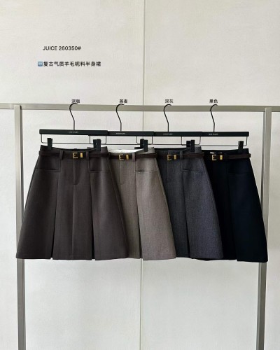 울 소재  5부 스커트