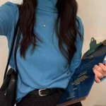 토끼털 골지 터틀넥 이너