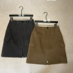 워크웨어 울 스커트