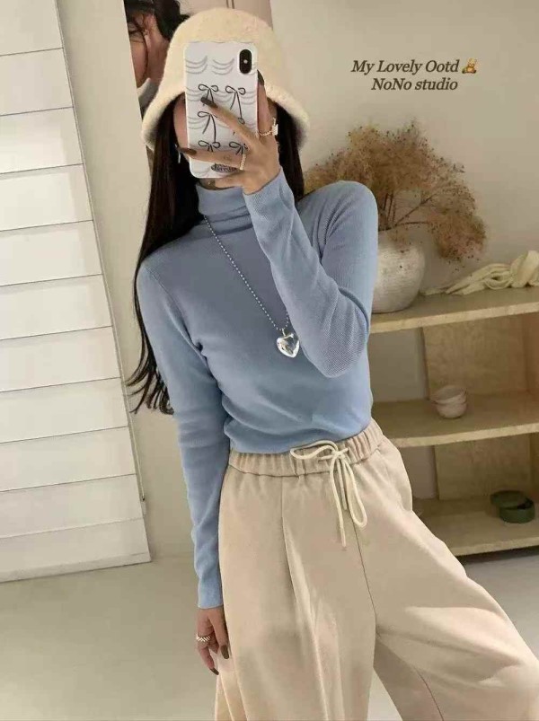터틀넥 토끼털 이너티셔츠