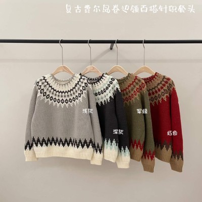 코튼 페어아일 소맨 세터