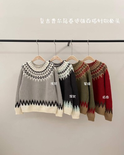 코튼 페어아일 소맨 세터
