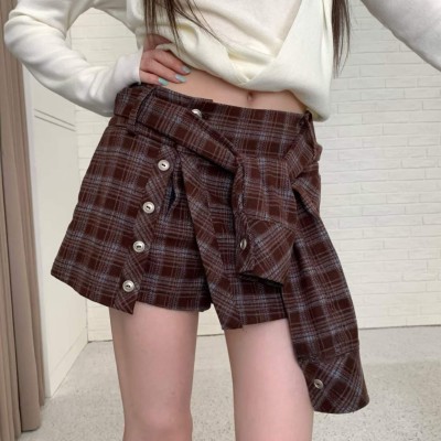 불규칙 스커트 팬츠