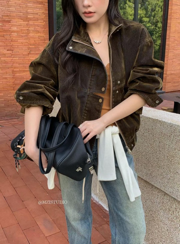 플록자켓 데님아우터