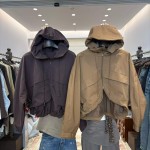 양털 소매 아웃도어 트렌치코트