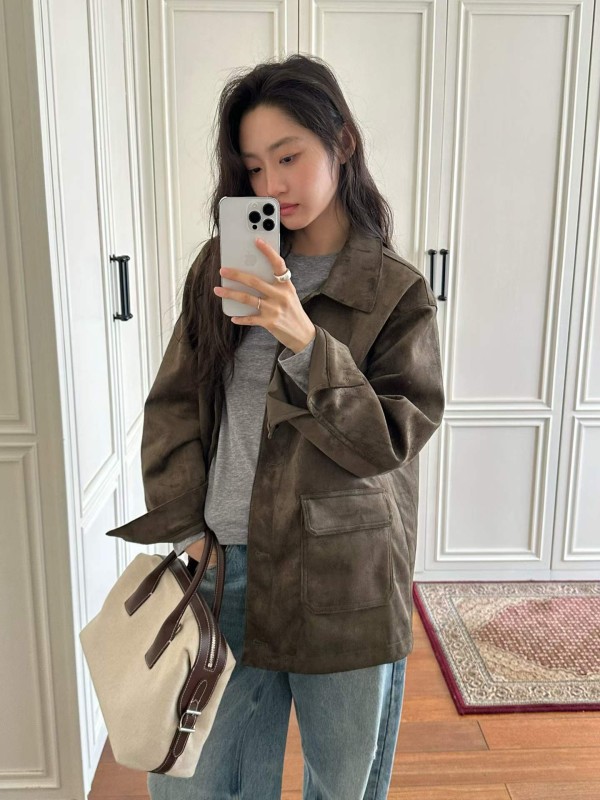 가을 스웨이드 재킷