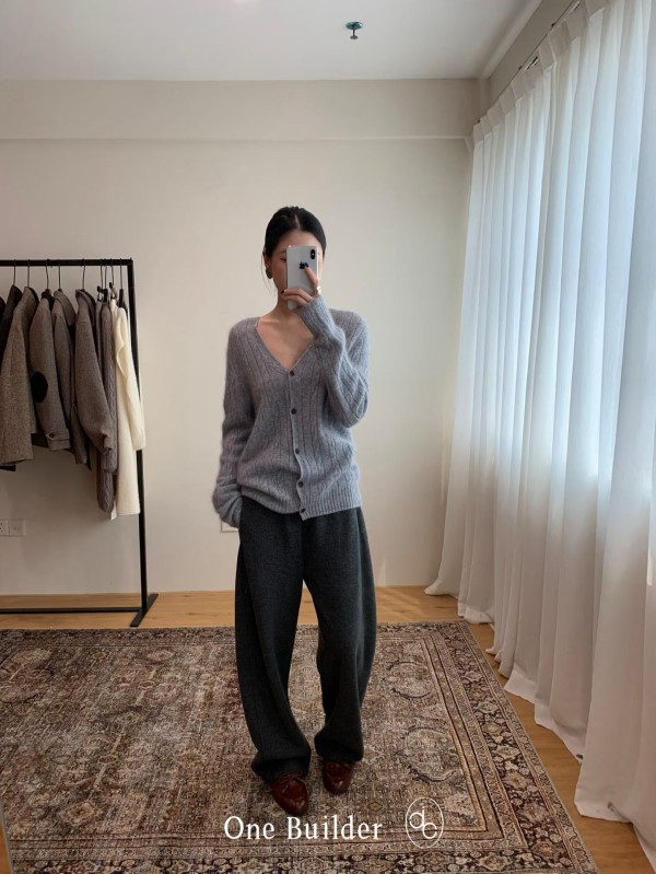 캐시미어 기모 가디건