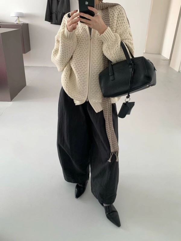레이스 지퍼 가디건