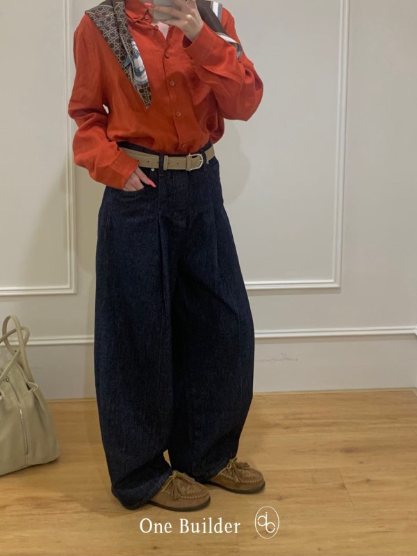 논페이드 원단 데님 팬츠