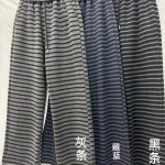 캐시미어 스트라이프 혼방 바지